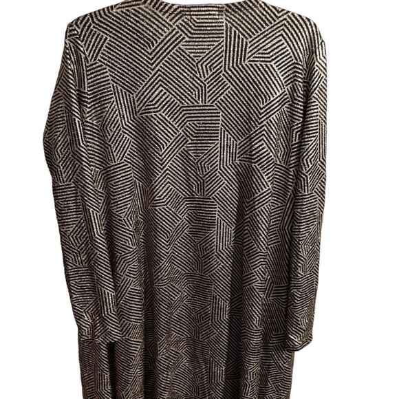 EUC LuLaRoe Sparkly Geometric Long Gold Cardigan - Picture 6 of 6